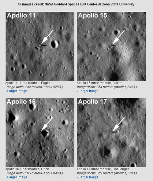 Apollo landing sites
