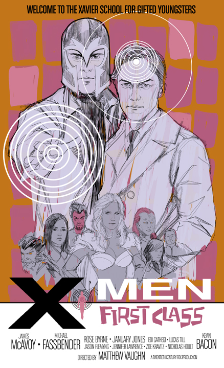 Phil Noto's XMEN FIRST CLASS Poster Easily OutAwesomes Official Posters